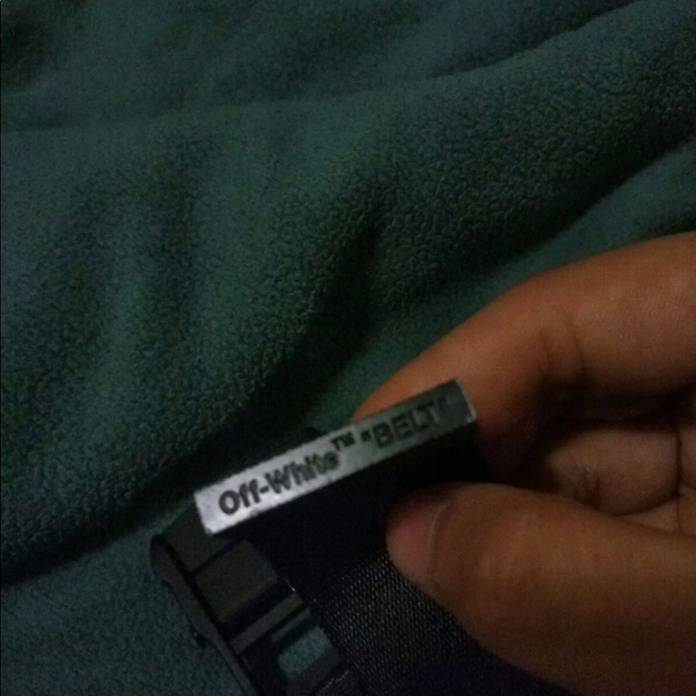 off white industrial belt